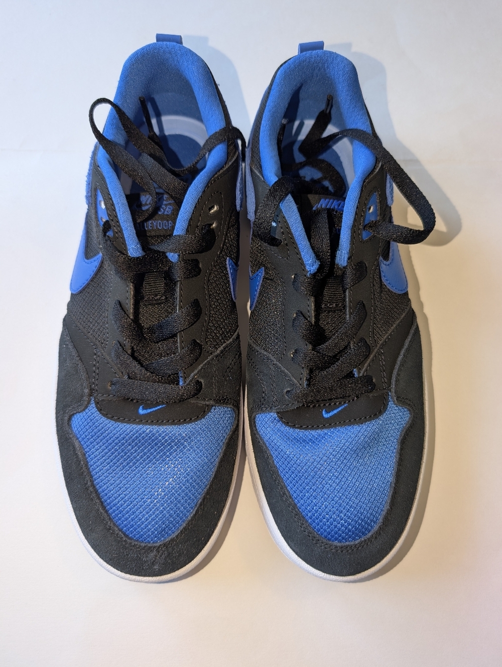Nike SB Alleyoop Classic Suede Mesh Mens Sneakers black & royal blue Size 7 New
